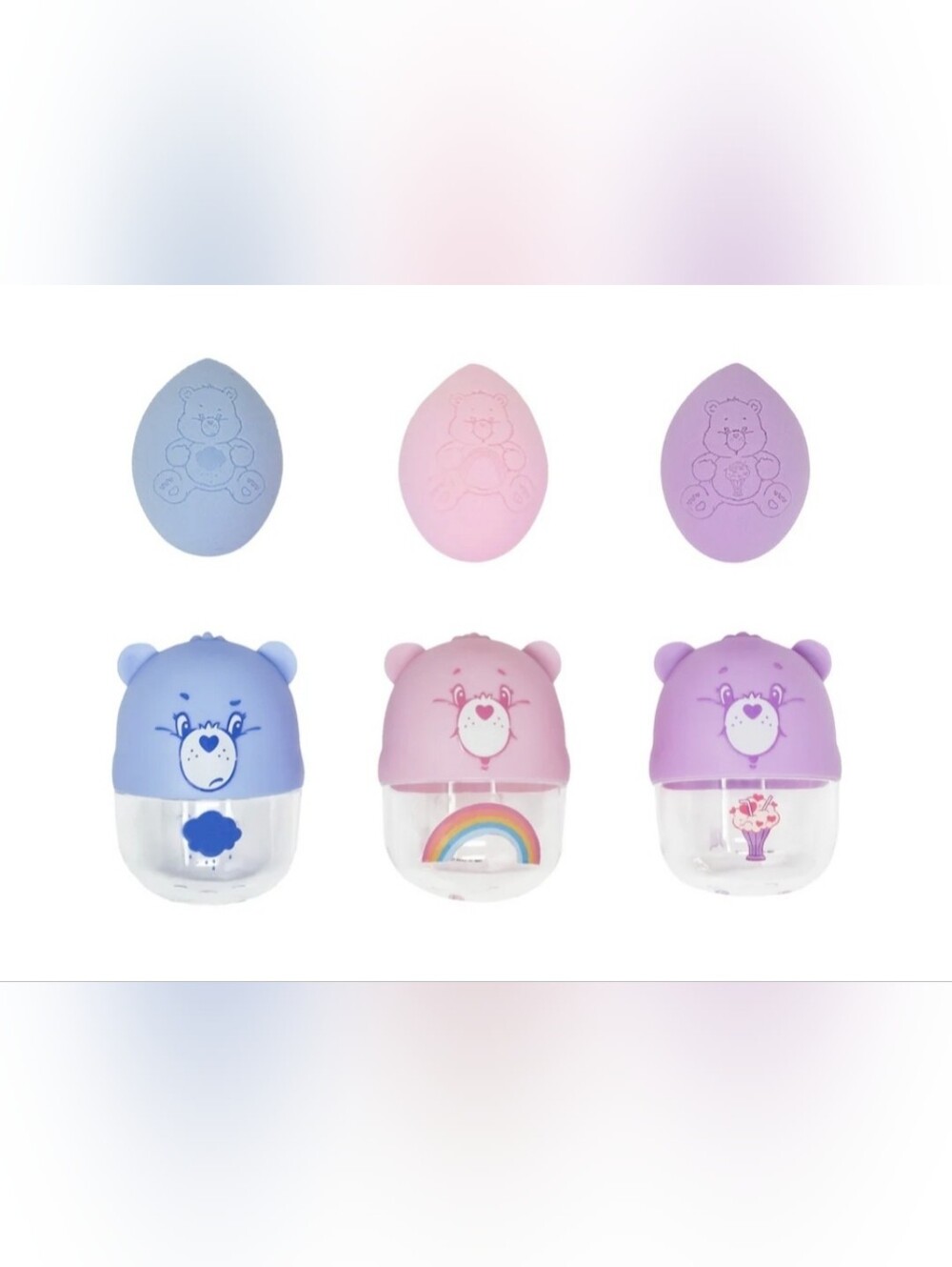 Impressions Vanity | Care Bears Blending Sponge + Travel Case Trio Set